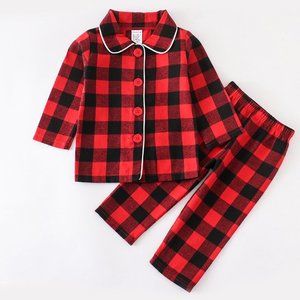 Red Checkerboard Pajama Set